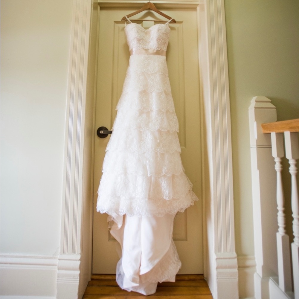 Tiered Lace Wedding Dress